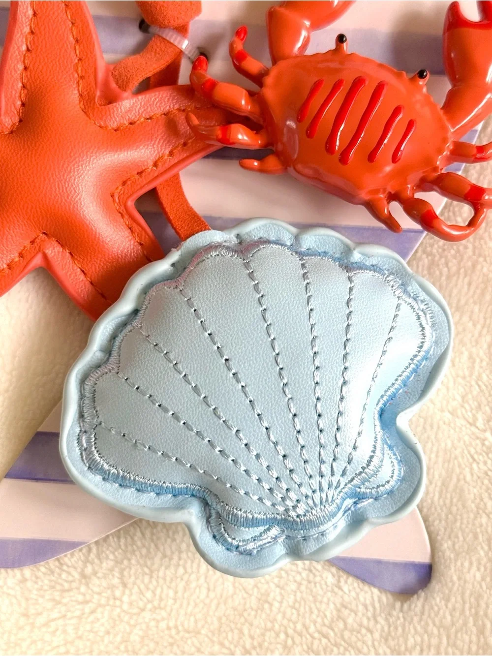 Piper K Starfish, Crab, & Shell Bag Charm / Key Chain